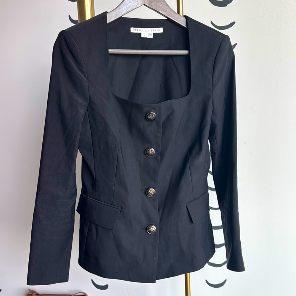 Veronica Beard Ria Black Jacket - Picture 2 of 6